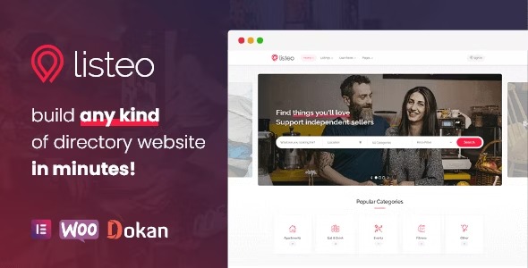 Listeo v1.9.68 Diretórios, Guia Comercial e Diversos Com Agendamentos