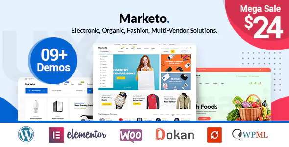 Marketo v5.2.2 – eCommerce & Multivendor Marketplace Woocommerce WordPress Theme