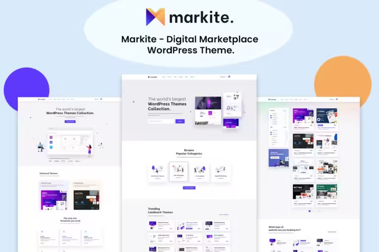 Markite – Tema WordPress de mercado digital e produtos baixáveis